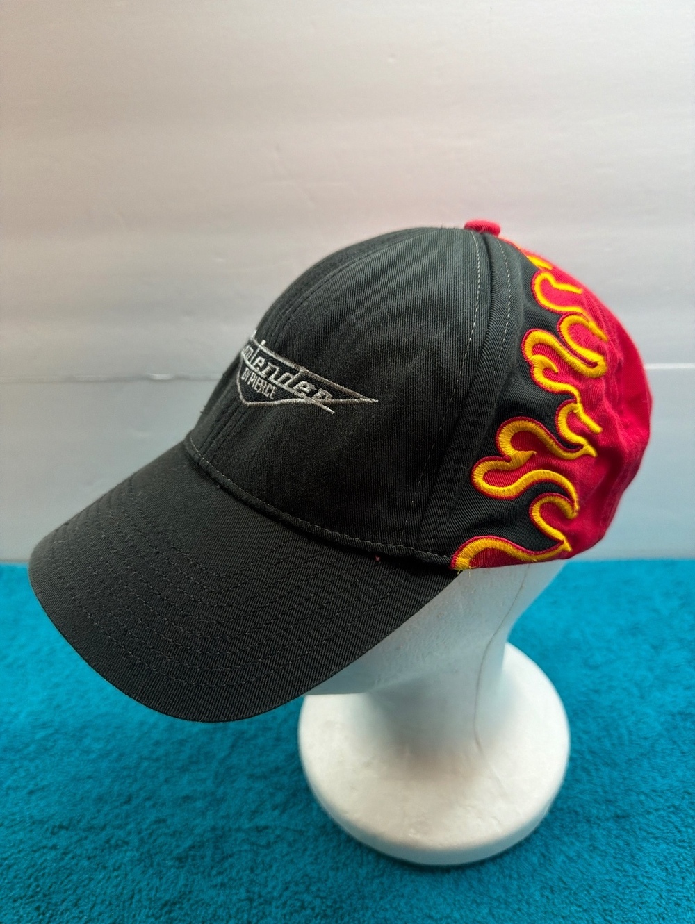 Otto Contender by Pierce Black and Red Baseball Cap with Flame Design